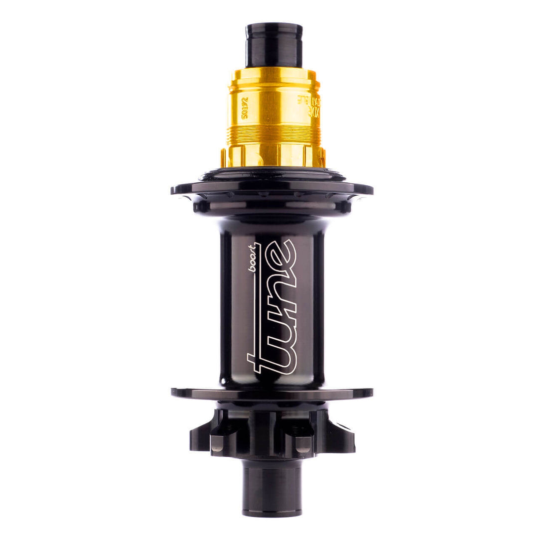 TUNE Buje Trasero ClimbHill Boost · 32H 12mm Alu Caps, XD/XDR 3T End, Bearing Endurance, black
