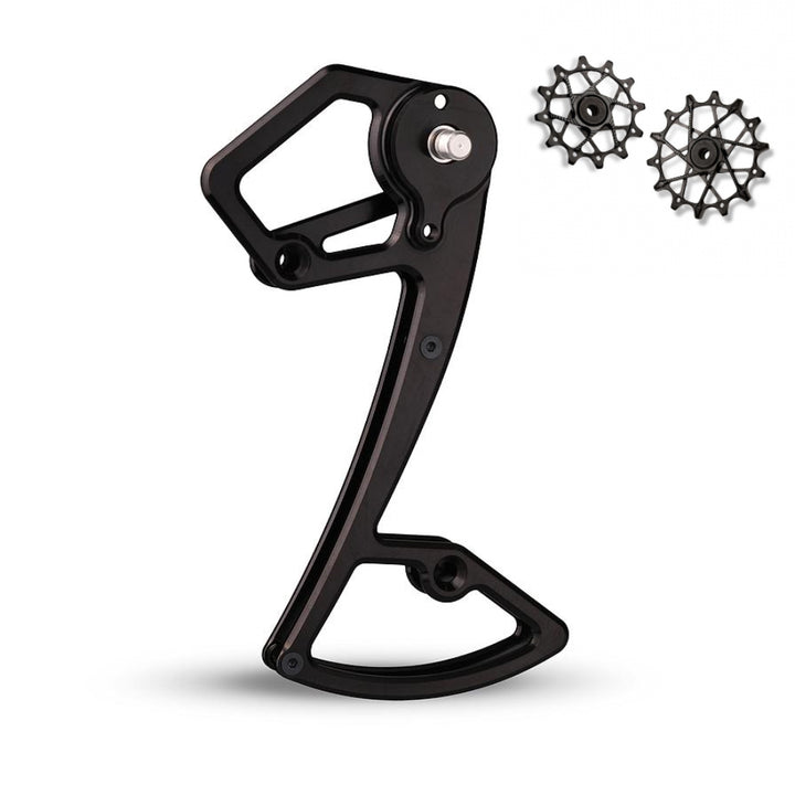Jaula de desviador trasero Garbaruk + Poleas 14T + 16T para Shimano 12 vel