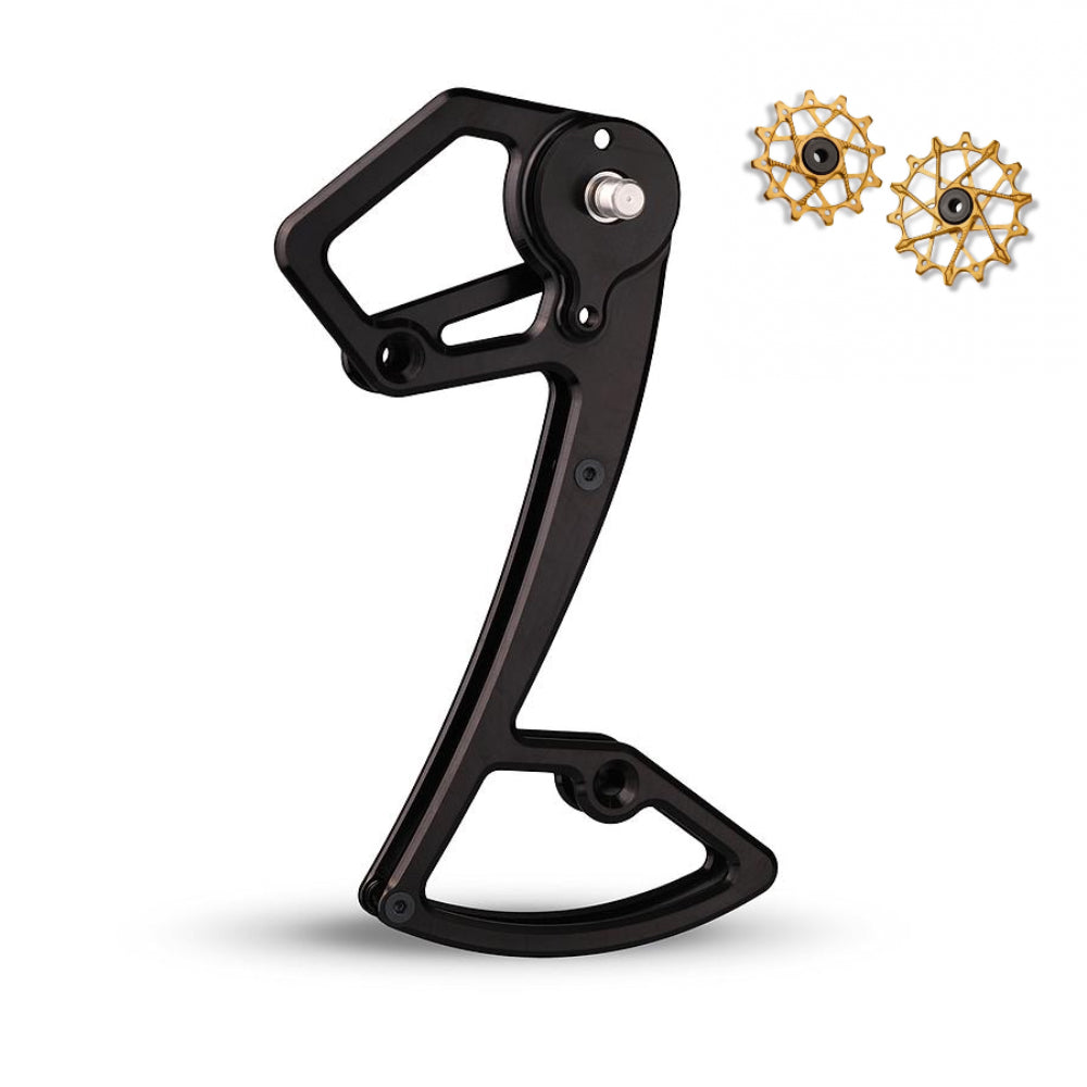 Jaula de desviador trasero Garbaruk + Poleas 14T + 16T para Shimano 12 vel
