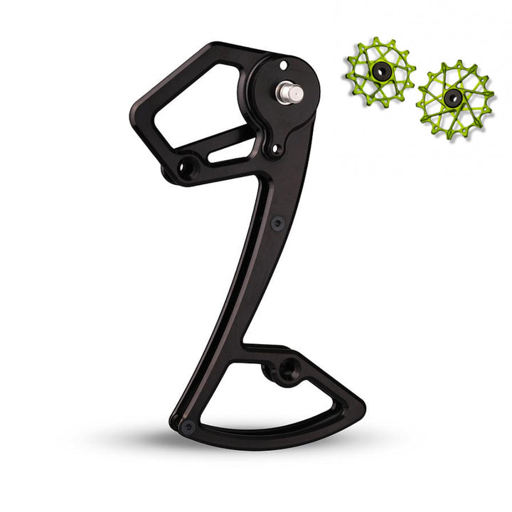 Jaula de desviador trasero Garbaruk + Poleas 14T + 16T para Shimano 12 vel