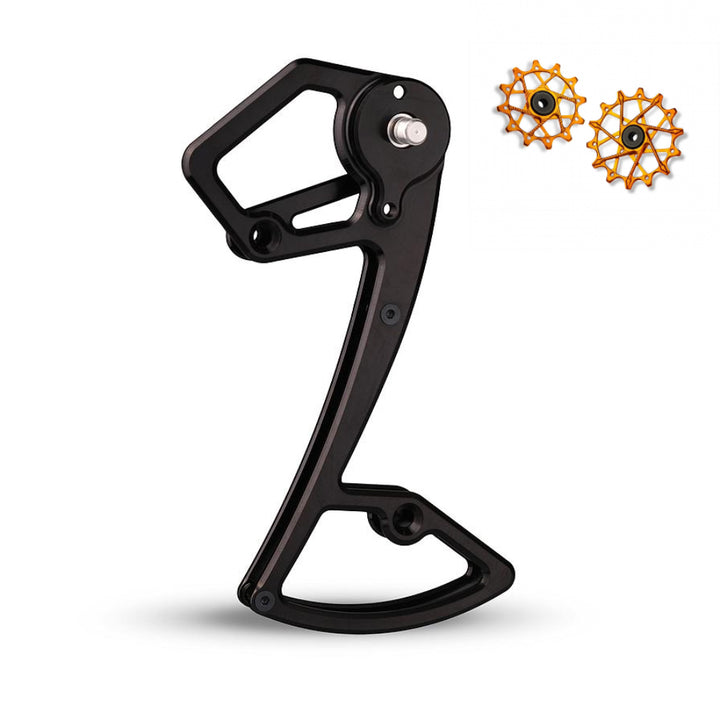 Jaula de desviador trasero Garbaruk + Poleas 14T + 16T para Shimano 12 vel