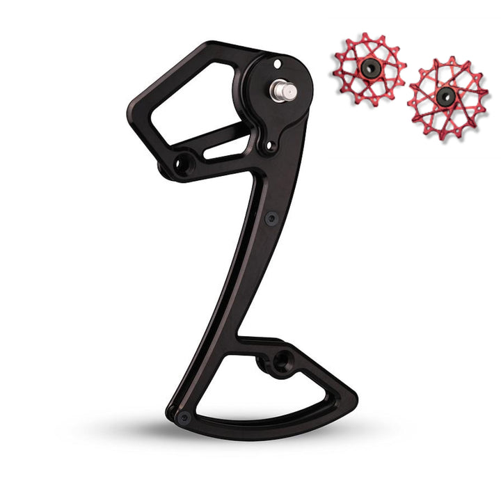 Jaula de desviador trasero Garbaruk + Poleas 14T + 16T para Shimano 12 vel