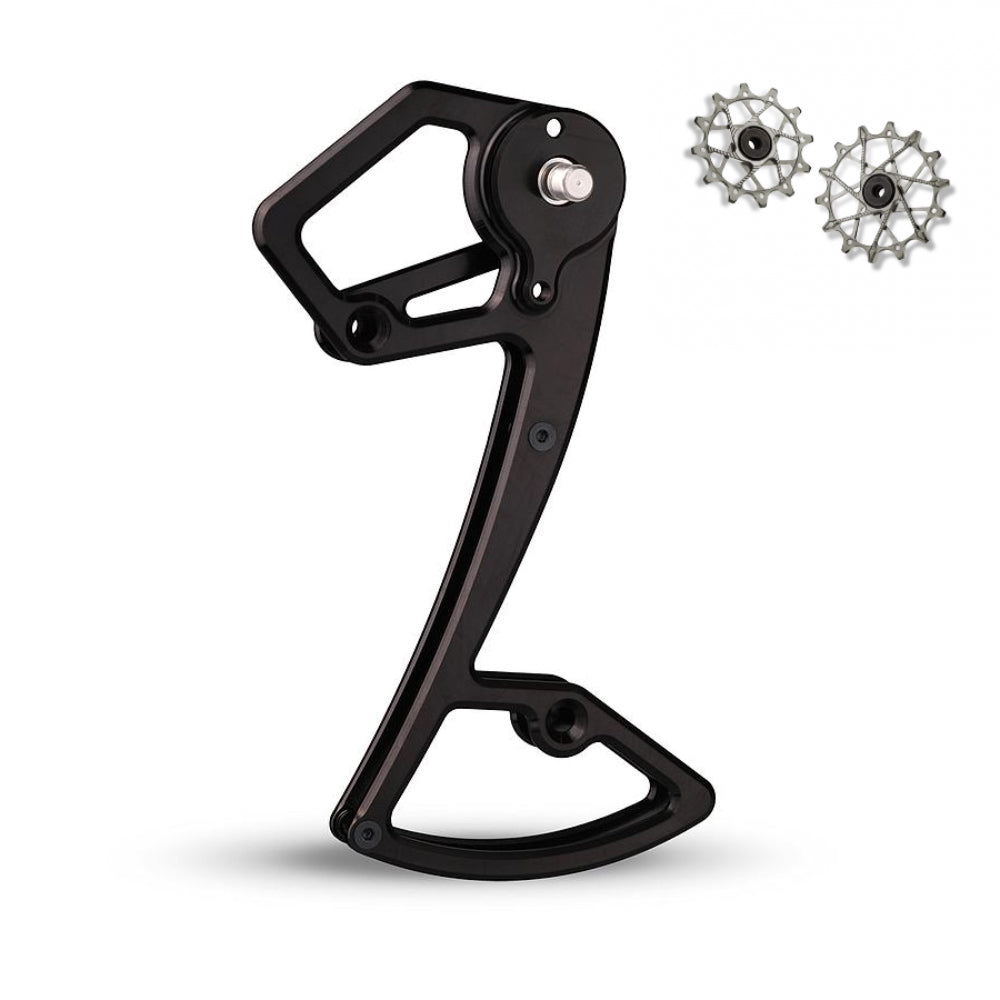 Jaula de desviador trasero Garbaruk + Poleas 14T + 16T para Shimano 12 vel
