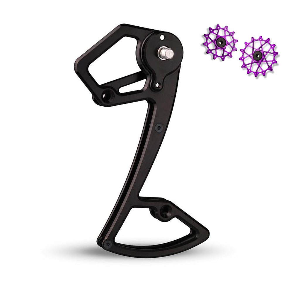 Jaula de desviador trasero Garbaruk + Poleas 14T + 16T para Shimano 12 vel