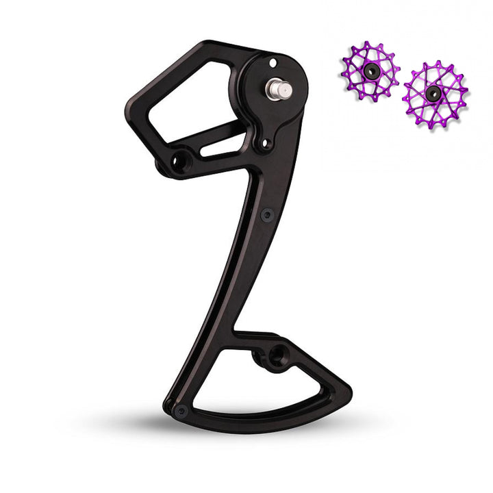 Jaula de desviador trasero Garbaruk + Poleas 14T + 16T para Shimano 12 vel