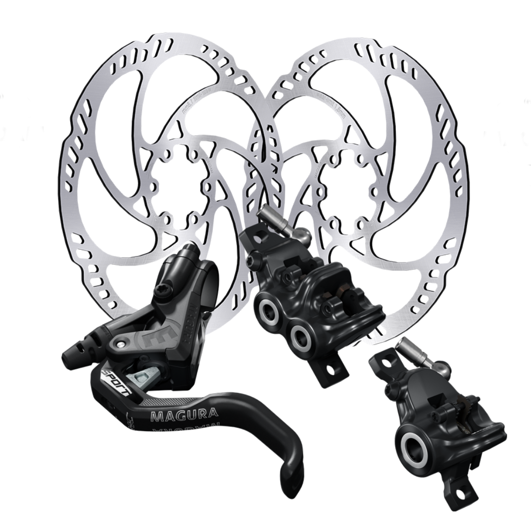 Paquete de frenos Magura MT TRAIL SPORT + Rotores Storm HC Ø 203