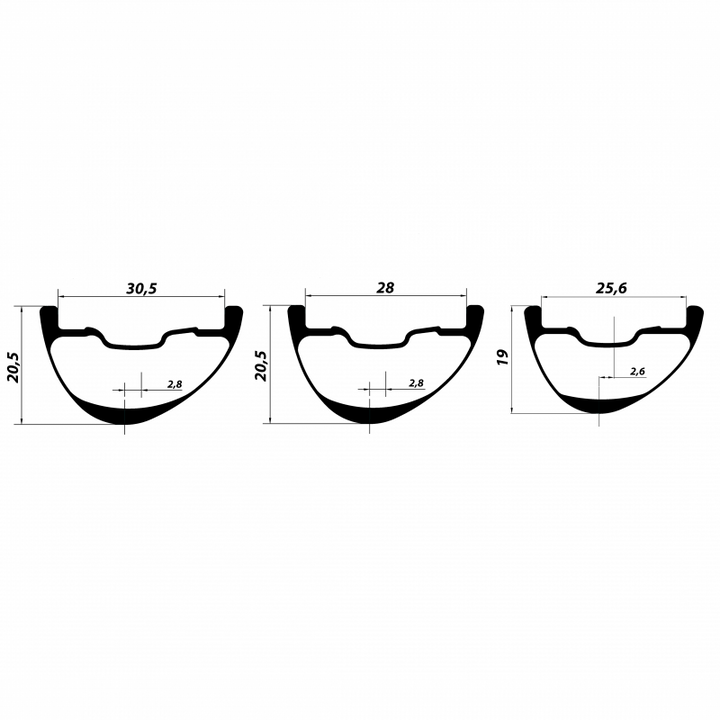 DUKE Aro Lucky Jack SLS4 6TERS 26 / 28 / 30 :: 29” 28H Asimétrico Carbón