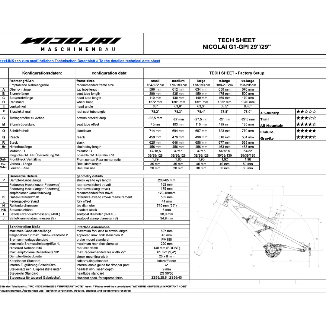 Nicolai G1 2.0 GPI color Raw / Talla S (164-172 cm) 2025