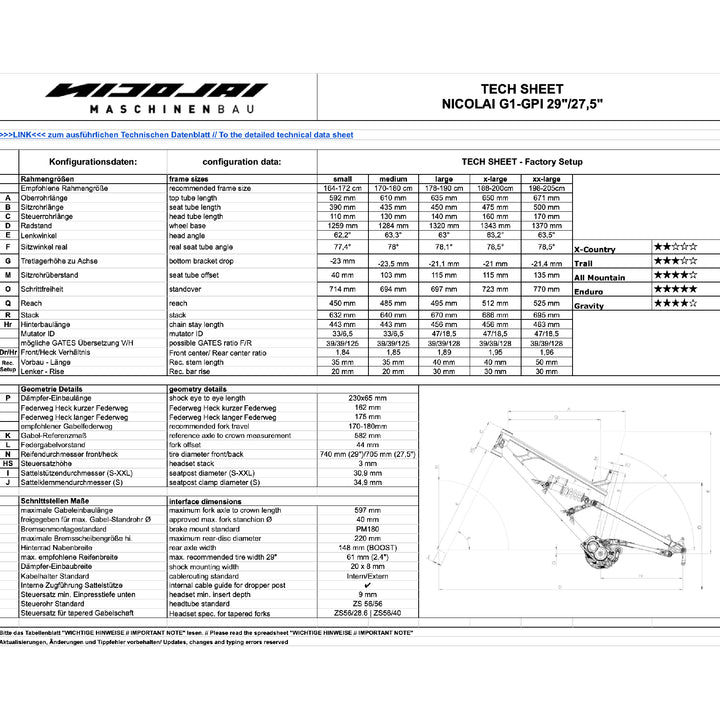 Nicolai G1 2.0 GPI color Raw / Talla S (164-172 cm) 2025