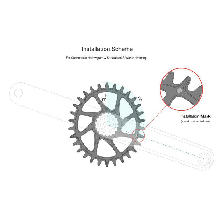 Plato GARBARUK DM MTB para Cannondale (BOOST)