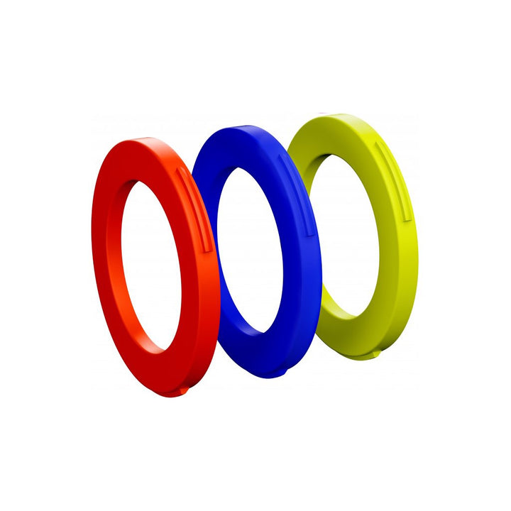 Anillos para caliper, 4 pistones, (azul, rojo neón, amarillo neón) 12 piezas