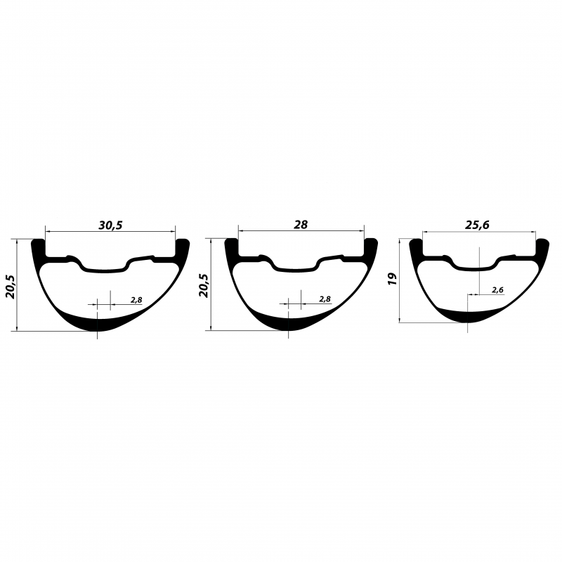 DUKE Aro Lucky Jack SLS4 6TERS 26 / 28 / 30 :: 29” 28H Asimétrico Carbón